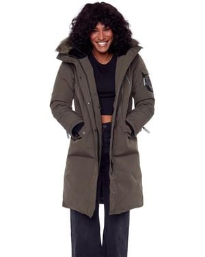 Alpine North Laurentian | Long Parka Winter With Faux Fur Hood - Black