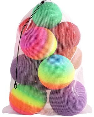 Gse Games & Sports Expert 24"x36" Large Mesh Sports Ball Drawstring Bag For Gym Training - Pink