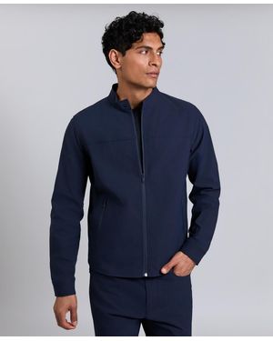 Kenneth Cole Kennth Cole Flex Water-resistant Full-zip Utility Jacket - Blue