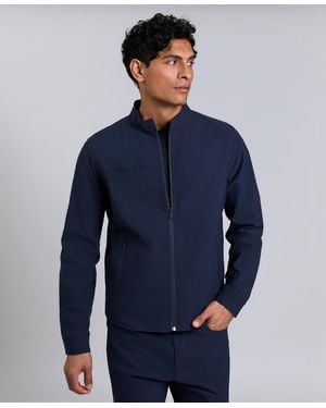 Kenneth Cole Kennth Cole Flex Water-resistant Full-zip Utility Jacket - Blue
