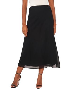 Msk Midi A-line Skirt - Black