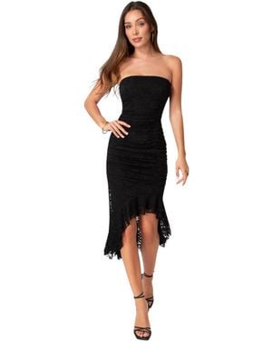Bebe Strapless High-low Dress - Black