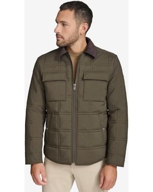 Marc New York Brockman Quilted Shirt Jacket - Green