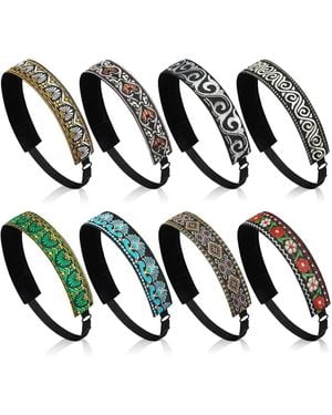 Peneyon Non-slip Adjustable Boho-style Headbands - Black