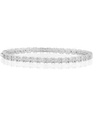 Simona Radiant Square 4-prong Cz Bangle - White