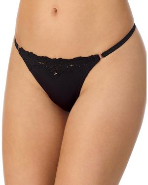 Le Mystere Lace Allure Low-rise Lace Thong - Black