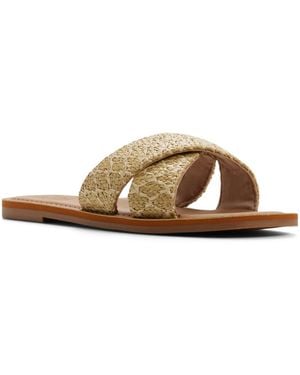 Roxy Andreya Raffia Ladies Slip On Sandals - Brown