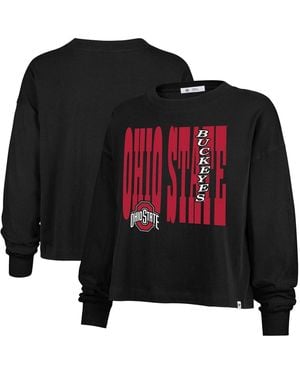 '47 Ohio State Buckeyes Stacked Sydney Long Sleeve T-shirt - Black