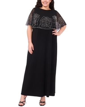Msk Plus Size Crewneck Faraj Maxi Dress - Black