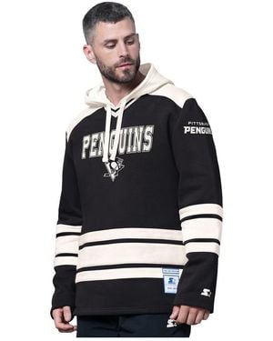 Starter Black Pittsburgh Penguins Slapshot Fashion Hoodie - Blue