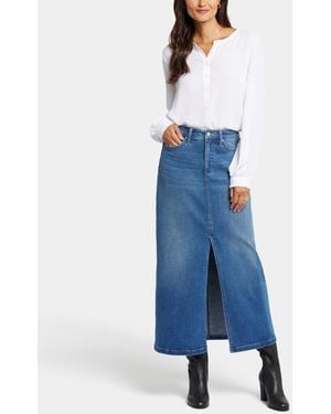 NYDJ High Rise Long Skirt - Blue
