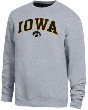 Champion Crewneck Classic-fit Graphic Cotton-blend Sweatshirt - Gray