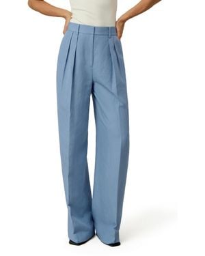 LILYSILK Linen Wide Leg Pant - Blue