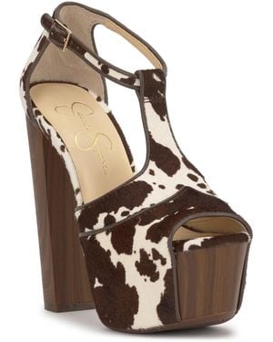 Jessica Simpson Dany Platform Block-heel Sandals - Metallic