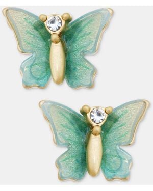 Lonna & Lilly Colored Butterfly Stud Earrings - Green