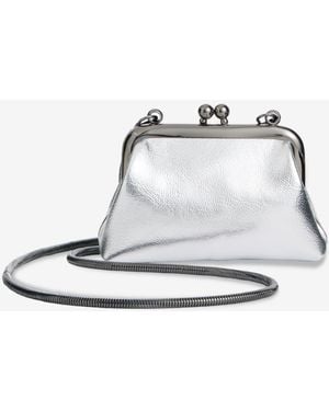 On 34th Mini Frame Pouch Necklace Bag - White