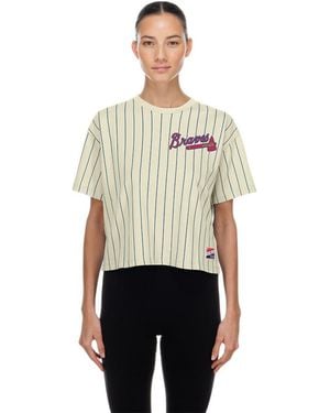 KTZ Atlanta Braves Throwback Boxy T-shirt - White