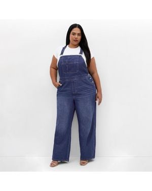 City Chic Pinafore Overall - Blue