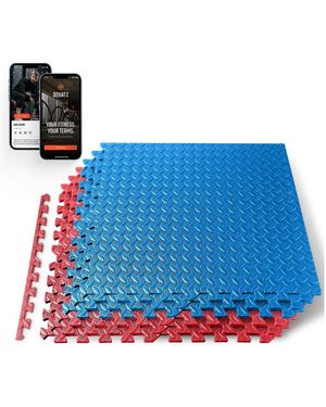 SQUATZ 6-piece Puzzle Exercise Mat - Blue