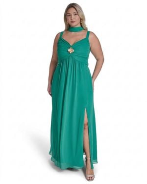 duchess green dress Harley Crepe Gown in Moss Green main image 1