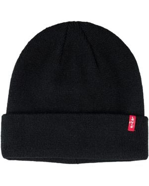 Levi's Adjustable Fold Over Cuff Beanie - Black