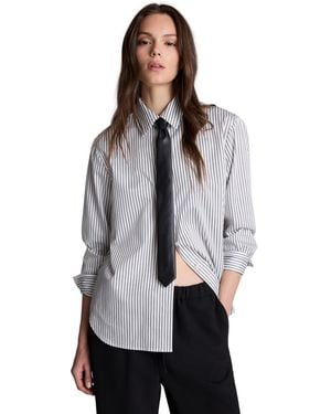 Kenneth Cole Tie & Boyfriend Button-down Shirt - Gray