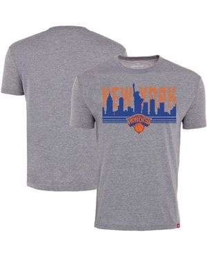 Sportiqe And New York Knicks Comfy Tri-blend T-shirt - Gray