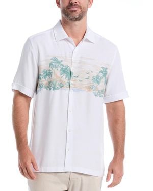 Cubavera Tropical Landscape Shirt - White