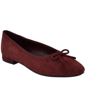 Calvin Klein Cyrie Low Block Heel Ballet Flats - Red