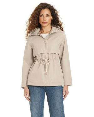 Kate Spade Short Zip Up Anorak Coat - Natural