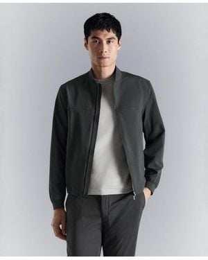 Mango Water-repellent Bomber Jacket - Gray