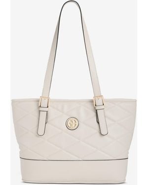 Giani Bernini Large Quilted Tulip Tote - Natural