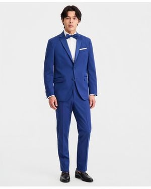 Kenneth Cole Slim-fit Satin 2-piece Tuxedo - Blue