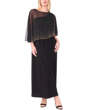 Msk Plus Size Embellished Crew Neck Maxi Dress - Black