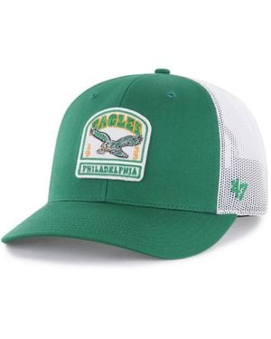 '47 Philadelphia Eagles Throwback Headstone Trucker Adjustable Hat - Green