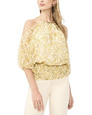SAM & JESS Halter Neck Cold Shoulder Blouse - Natural