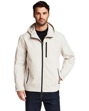 Weatherproof Honey Lux Lightweight Hooded Zip-front Rain Jacket - Natural