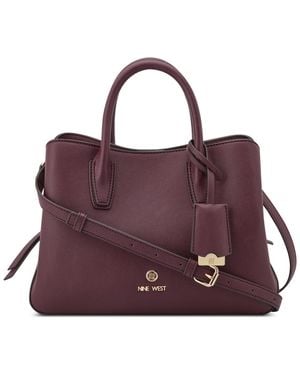 Nine West Lakelyn Triple Compartment Carryall Tote Bag - Purple