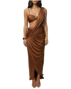 JLUXLABEL Love And Legacy Draped Dress - Brown