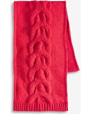Style & Co. Cable Boucle Knit Muffler Scarf - Red