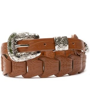 Vince Camuto Linked Western Pant Belt - Brown