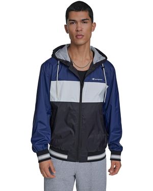 Champion Retro Hooded Rain Jacket - Blue