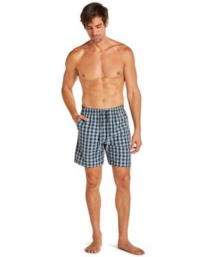 Tahari Woven Pajama Shorts - Blue