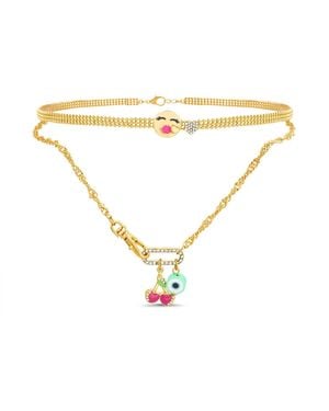 Kensie 2 Piece Necklace Set - Metallic