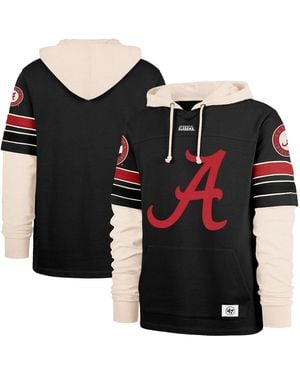 '47 Alabama Crimson Tide Split Zone Cornerback Lacer Pullover Hoodie - Black