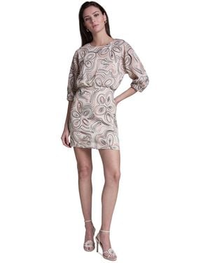 BCBGMAXAZRIA Chiffon Mini Dress - Gray