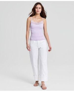 And Now This Now This High Rise Cuffed Wide Leg Jeans Macys Exclusive - White