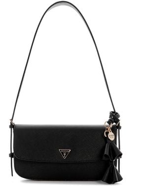 Guess Danielle Flap Small Shoulder Handbag - Black