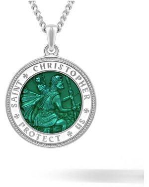 Vincero St. Christopher Pendant - Green