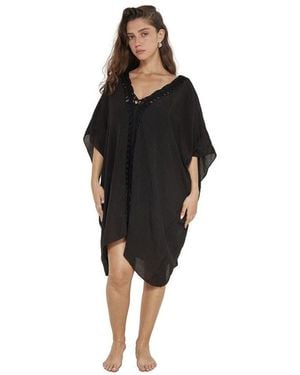 Gottex Beach Life Corfu Short Kaftan Cover-up - Black